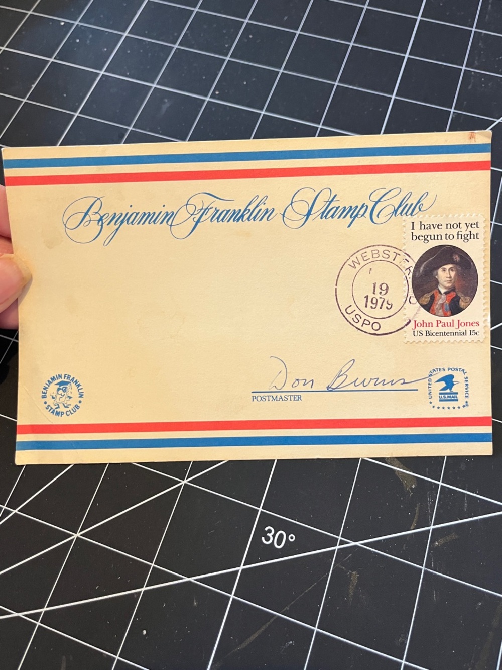 Benjamin Franklin Stamp Club Commemorative Envelope